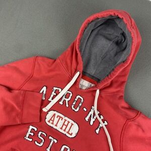Aeropostale Men's Red NY Ath. Dept. Hoodie Size XL Y2K Style